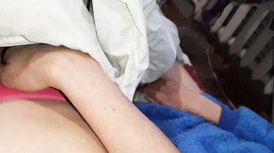 Three College Girls Masturbate Under The Blanket To Avoid Getting Caught - Lesbian_illusion