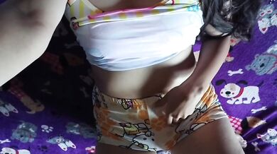 The neighbor gets very horny every time I show her my big cock