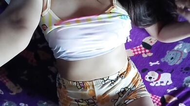 The neighbor gets very horny every time I show her my big cock