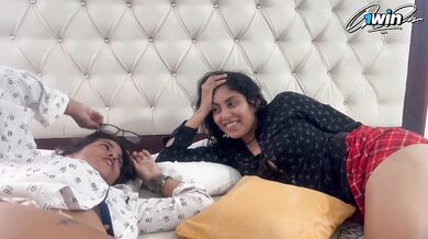 my stepsisters shared my cock while I woke up - first family threesome part 1