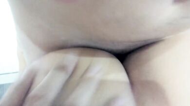 Threesome anal Cuckold husband masturbates while big booty wife fuck with 18 yo boy with no condoms