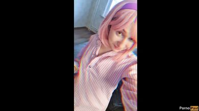 Cosplay ended with group sex and cum on face