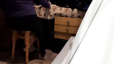 While my stepsister is writing notes on anatomy, her girlfriend is secretly eating my pussy under the blanket