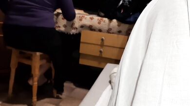 While my stepsister is writing notes on anatomy, her girlfriend is secretly eating my pussy under the blanket