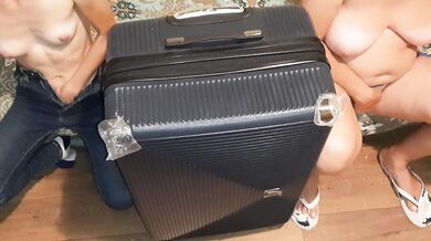 Before we flew away, the three of us masturbated near the suitcase - IkaSmokS