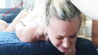BBC bull fingering blonde hotwife until she orgams while husband watches