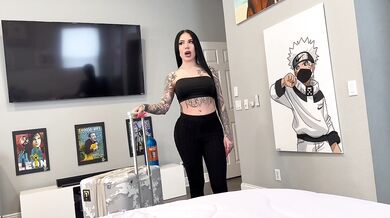 My Step Sister Shares The Bed With Me | Big Tits | Lacey Jayne | Goth Babe | Teddy Tarantino