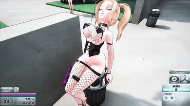 public dildo riding in a public park