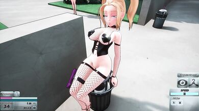 public dildo riding in a public park