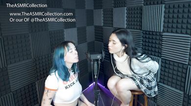 2 Friends Find an ASMR Mic and things get Sexual - Pegging and Fingering Lesbian ASMR