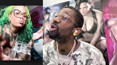 Tight Bald Pussy Ebony Slut Plays With Herself And Eats Her Own Pussy Cream