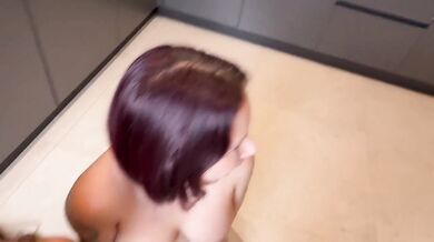 Two Cute, Roommates Give Blowjob For Friends