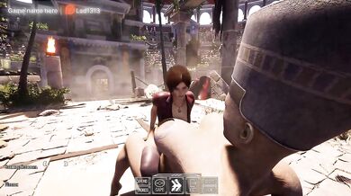 First, Lara Croft explored the cave, but then the statue explored Lara Croft's cave. 3D Animation. part 2
