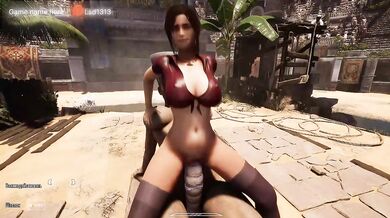 Lara Croft explores a tomb, but something goes wrong.