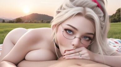 AI Generated - Picnic Blanket Sunset Passion