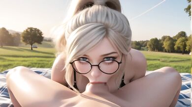 AI Generated - Picnic Blanket Sunset Passion