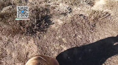 A stranger fucked me right in the most visible spot on the edge of the cliff