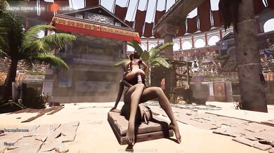 Lara Croft loves to impale her pussy on huge stone penises. 3D. part 2