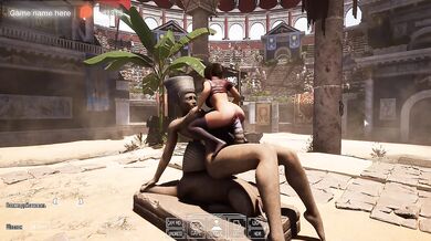 Lara Croft loves to impale her pussy on huge stone penises. 3D