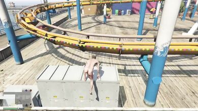Tracey fucked Trevor in roller coaster. Public sex. GTA Free Porn.