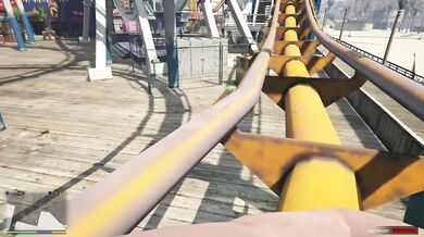 Tracey fucked Trevor in roller coaster. Public sex. GTA Free Porn.