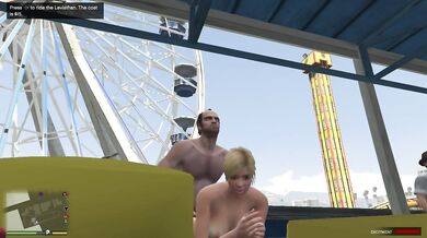 Tracey fucked Trevor in roller coaster. Public sex. GTA Free Porn.