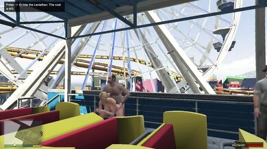 Tracey fucked Trevor in roller coaster. Public sex. GTA Free Porn.