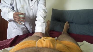 My mature physiotherapist could NOT RESIST when I pulled out my big cock in front of her.