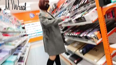 Touching myself in the store