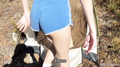 Fucked a counselor in a tent in the woods doggy style