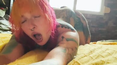 Goth Couple enjoy sexy time. Licking, Fucking, Sucking