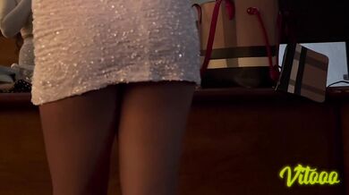 Innocent Latina in a miniskirt touches herself in front of the camera and ends up getting fucked