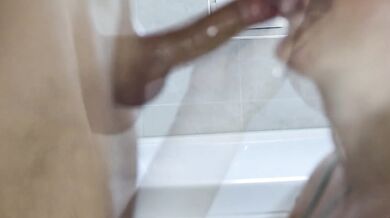 His dick sliding deep down my slutty throat!