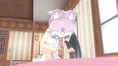 Gamer Girl gives a gentle blowjob