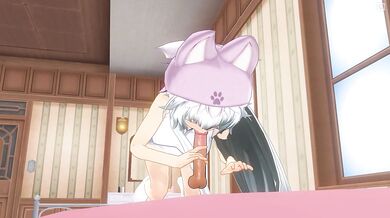 Gamer Girl gives a gentle blowjob
