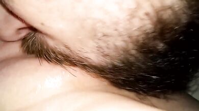 Daddy's slurps up that pussy