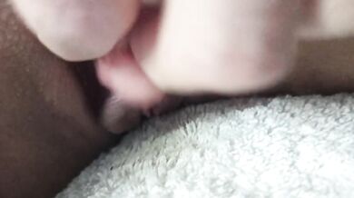 Close-up big dick-clit FTM trans guy