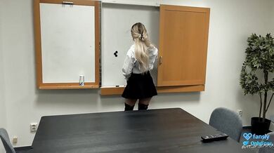 Straight to Anal with blonde office secretary | Part 1