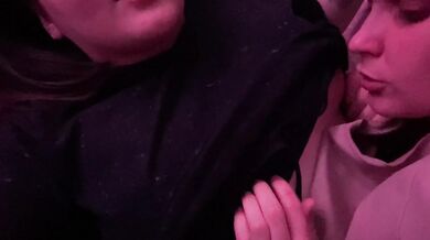 lesbian hands press tight in clit rub