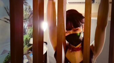 Anal hook cums with yuca_ two-handed restraints