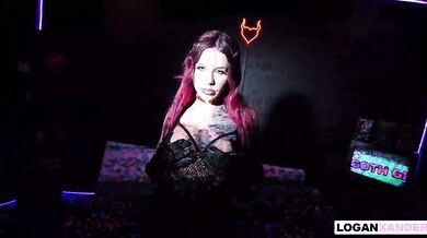 RedHead Goth Baddie Luna Legend Gets Spit Roasted by Logan Xander and Johnny