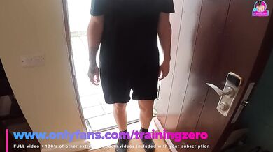 Training Zero Femdom Slave Latex Foot Sweat Drinking