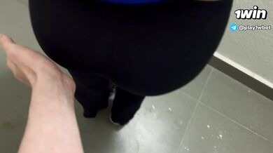 Sweet moans of passion in the stairwell ~ sex in entrance top floor