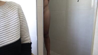Real voyeur stepmother tells stepson to shower in front of her
