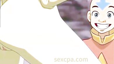 Petite teen Toph tastes Aang's hard cock - Avatar The Last Airbender porn cartoon