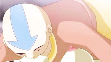 Petite teen Toph tastes Aang's hard cock - Avatar The Last Airbender porn cartoon