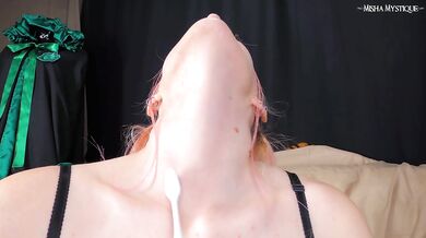Flexibility and Fetish Teasing in Jeans and Leotard - Misha Mystique Stretching Moaning Jeans Fetish Belly Fetish Neck Fetish Throat Fetish