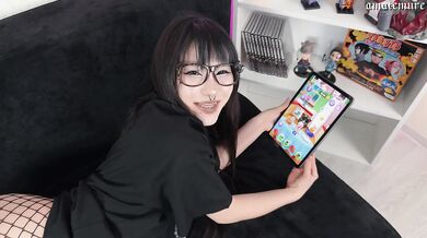 Goth Asian Teen Like Femdom and Rough Facial