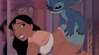 Nani & Adult Stitch Doggystyle Anal Hentai – Passionate Ass Up Anal Nani Lilo and Stitch Hentai Nani De Quatro Anal Sex with Adult Stitch on Bed