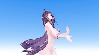Elf VTuber Strip Dance Until Naked | Supernova Hentai MMD